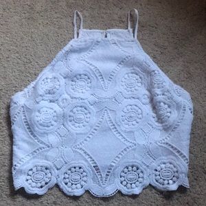 Abercrombie & Fitch high neck crop tank top